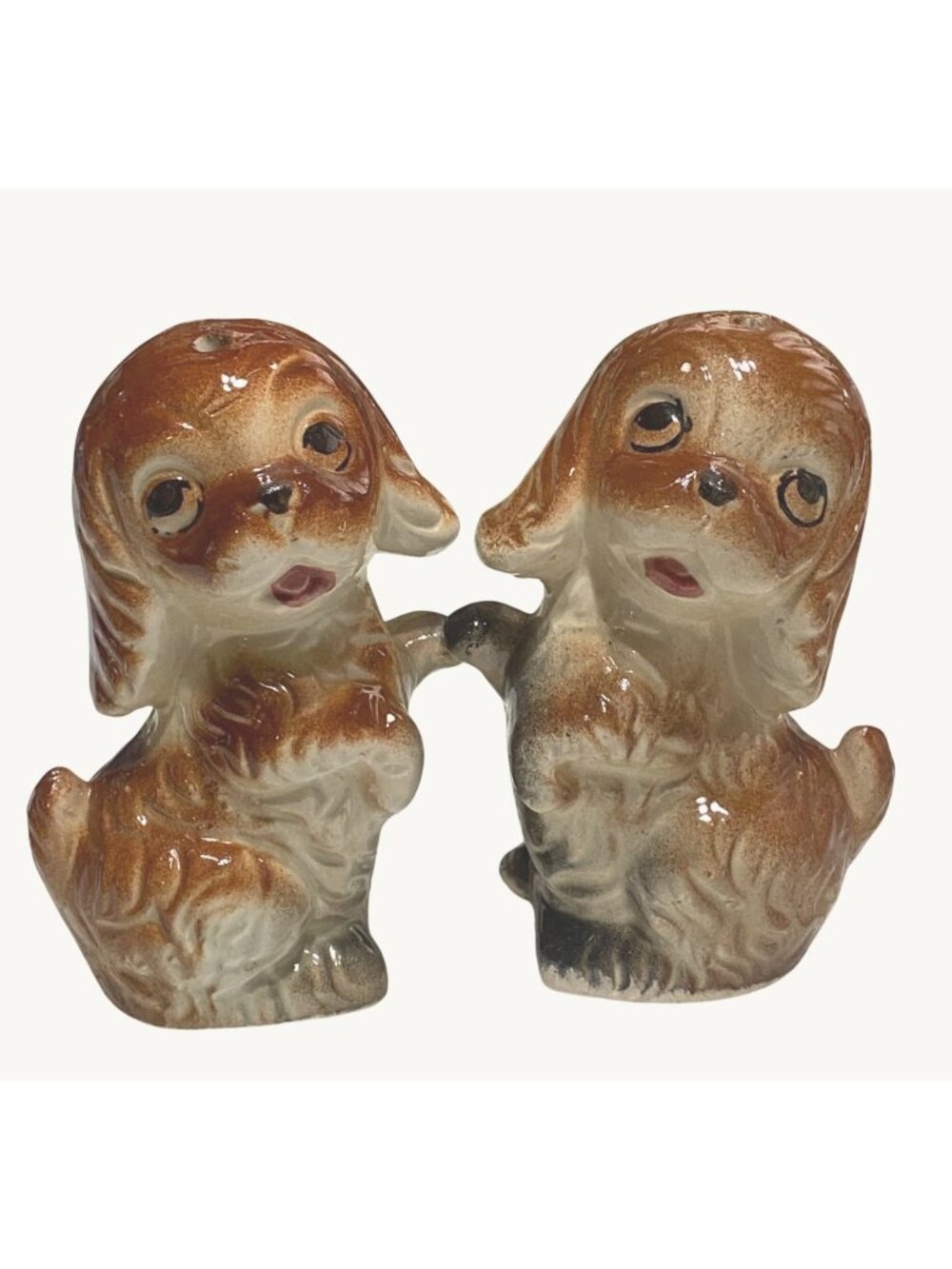 Vtg Begging Cocker Spaniel Mid-Century Salt & Pep Shakers Japan Anthropomorphic